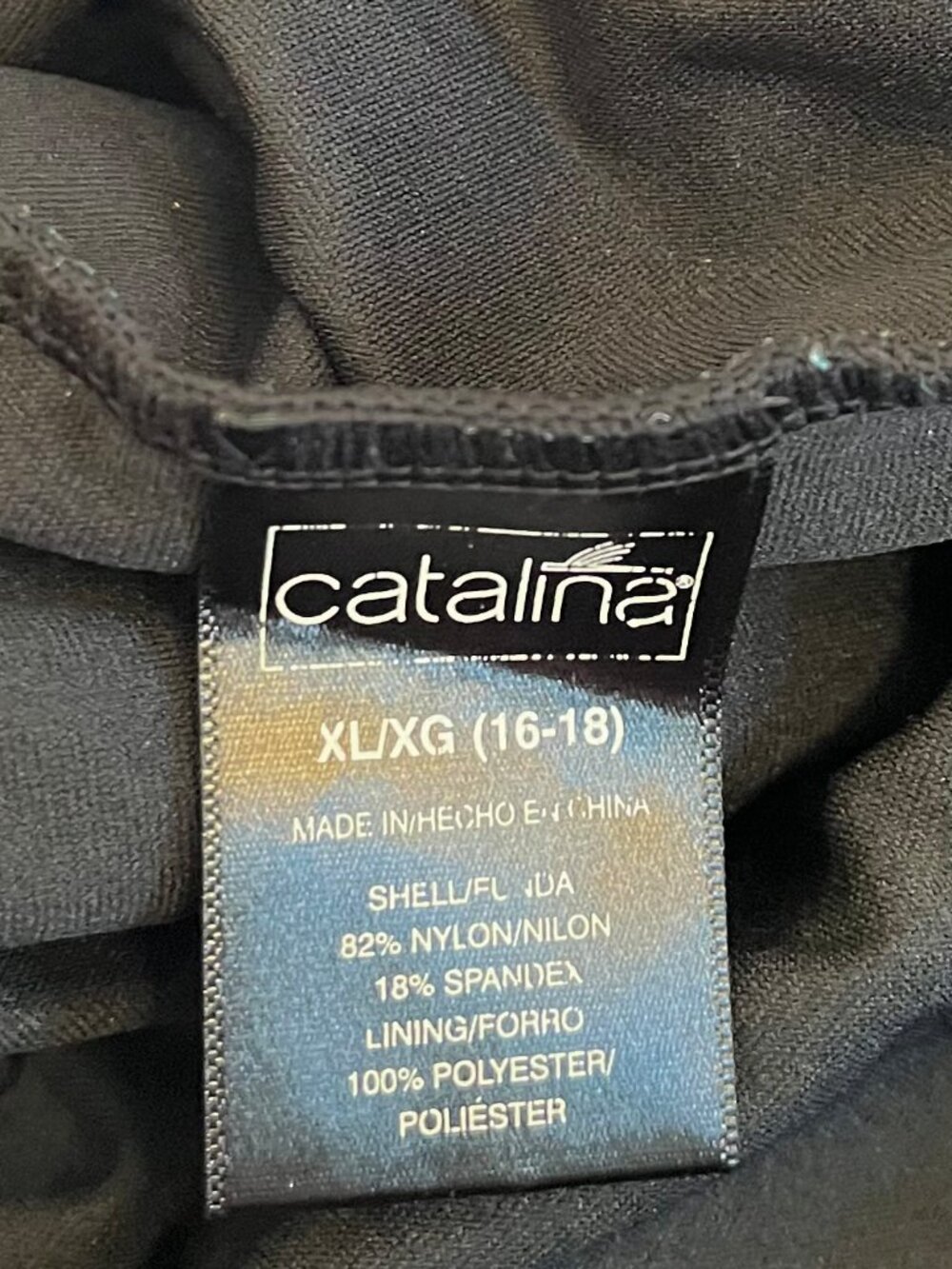 Catalina Black Halter Neck Tankini Swimsuit Top XL (16-18) - Picture 3 of 4